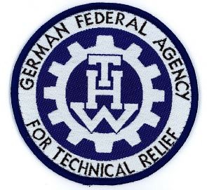 THW-Emblem groß ENGLISCH mit Kettelrand