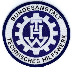 THW-Emblem deutsch mit Kettelrand